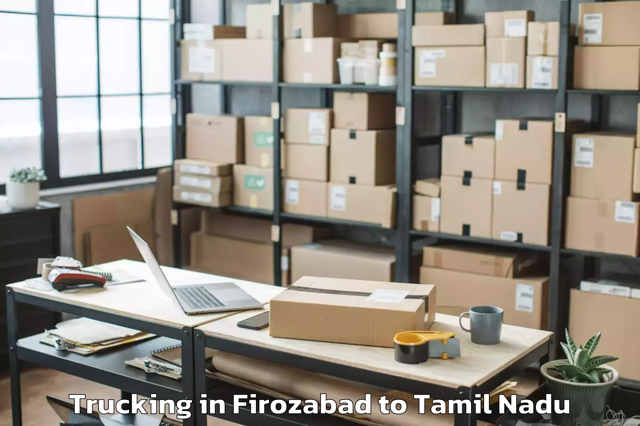 Hassle-Free Firozabad to Uppiliyapuram Trucking